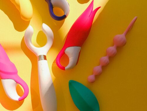 Sex Toys on a Yellow Background